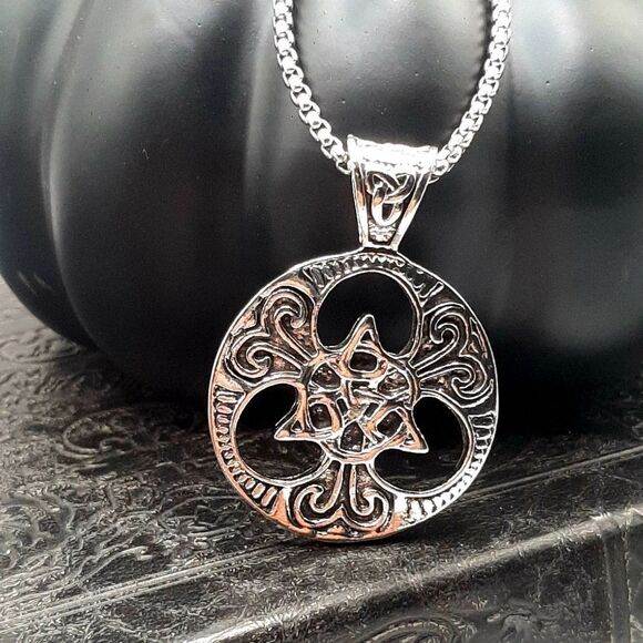 Celtic Knot Medallion Necklace - Picture 3 of 4